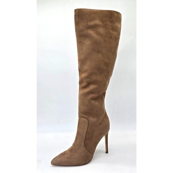 Marc Fisher Knee High Boots Ruminas 3 Tan Faux Suede Stiletto Heels Women's 6.5M - Picture 6 of 10